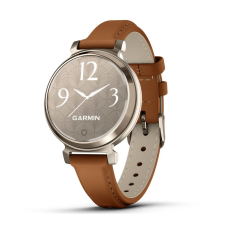 Garmin Lily 2 Classic 38 mm Cream Gold / Tan Leather Band