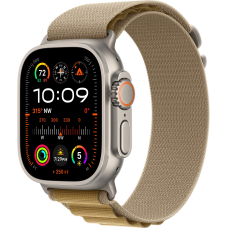 Apple Watch Ultra 2 (2024) 49mm Alpine Loop Tan / Natural Titanium Case