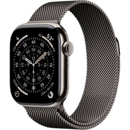 Купить Apple Watch 11 46mm Slate Titanium Case / Slate Milanese Loop Apple Watch 11 46mm Slate Titanium Case / Slate Milanese Loop