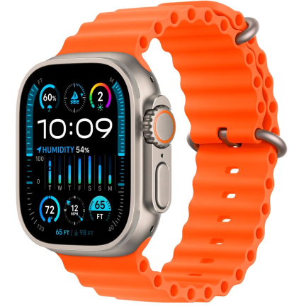 Apple Watch Ultra 2 49mm Ocean Band Orange / Titanium Case